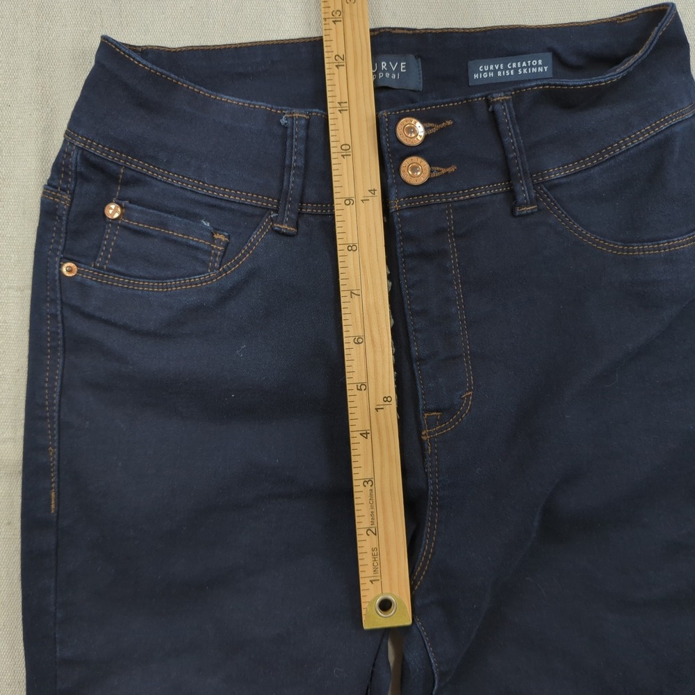 Curve Appeal Jeans Womens 6 28 Blue Curve Creator High Rise Skinny Stretch - Picture 8 of 15